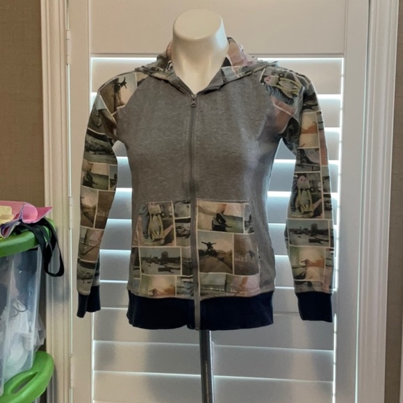 Gray and Multicolor Women's Jacket - Picture 1 of 7